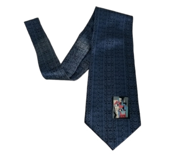 Tie Picasso L'Italienne 1917 100% Silk (Blue) - Picture 15 of 16